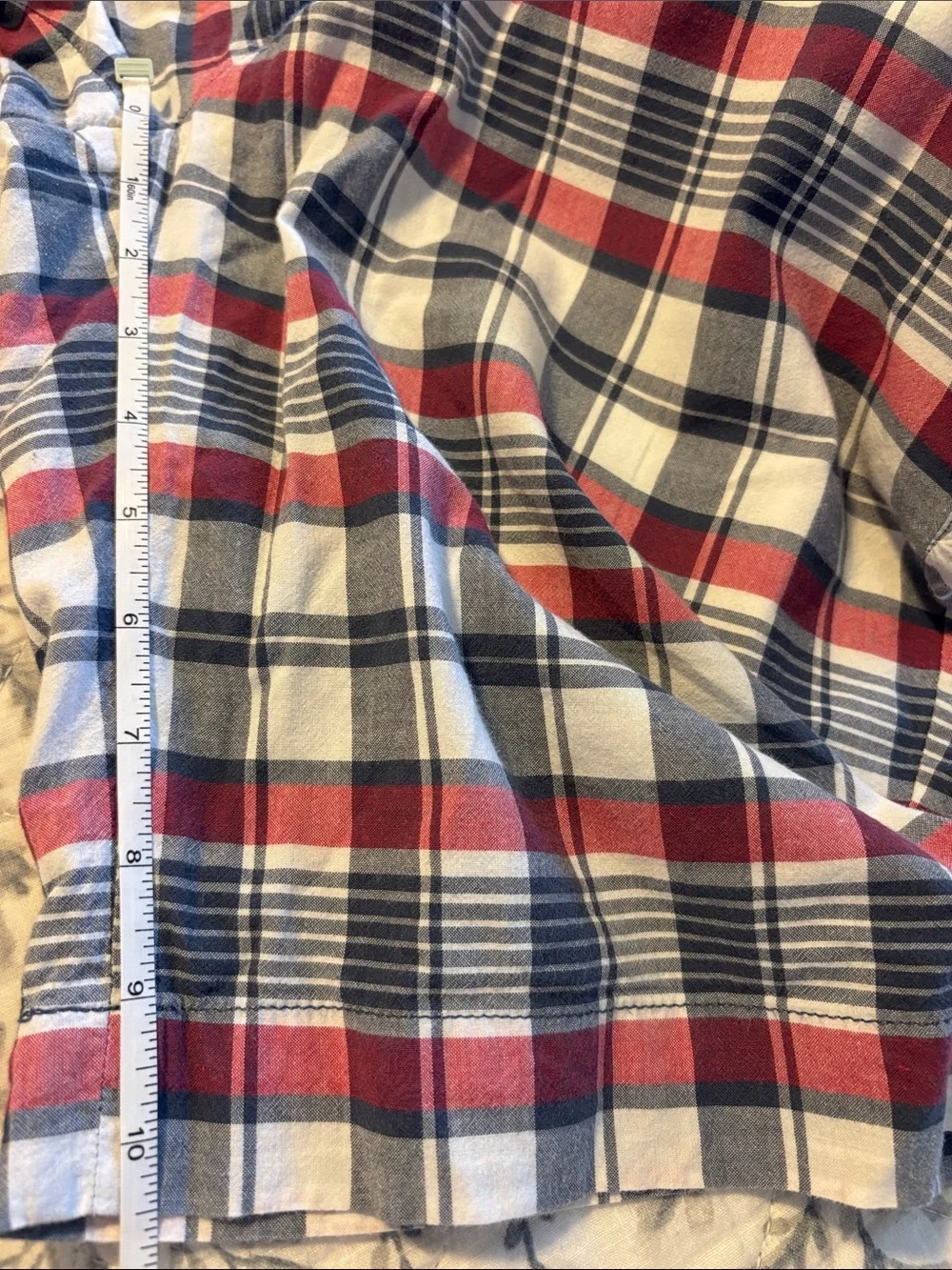 Polo by Ralph Lauren Red, Navy & White Plaid Flat Front Shorts Men’s Size 34